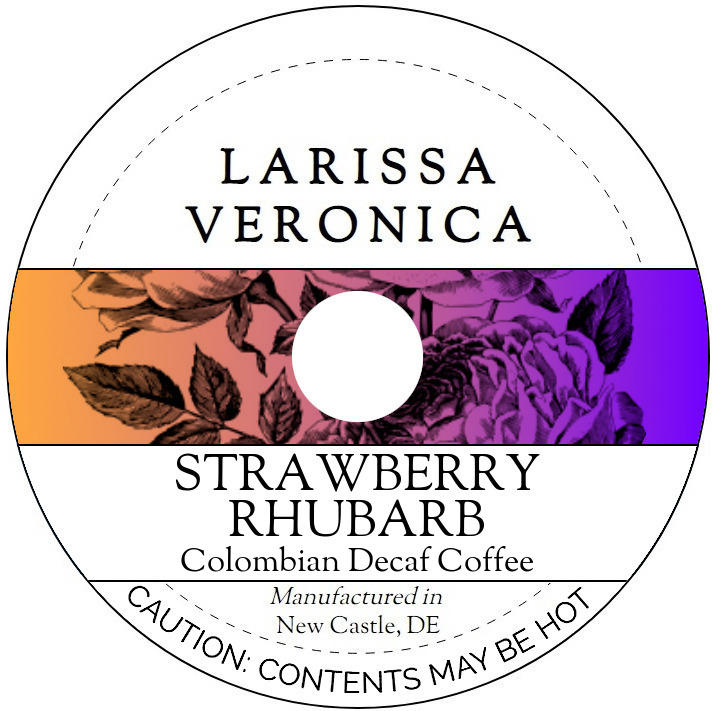 Strawberry Rhubarb Colombian Decaf Coffee <BR>(Single Serve K-Cup Pods)