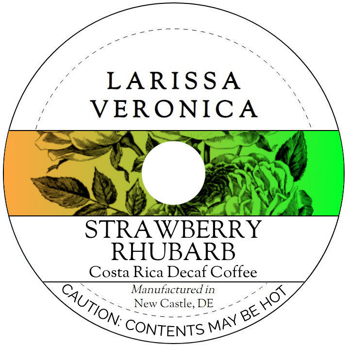 Strawberry Rhubarb Costa Rica Decaf Coffee <BR>(Single Serve K-Cup Pods)