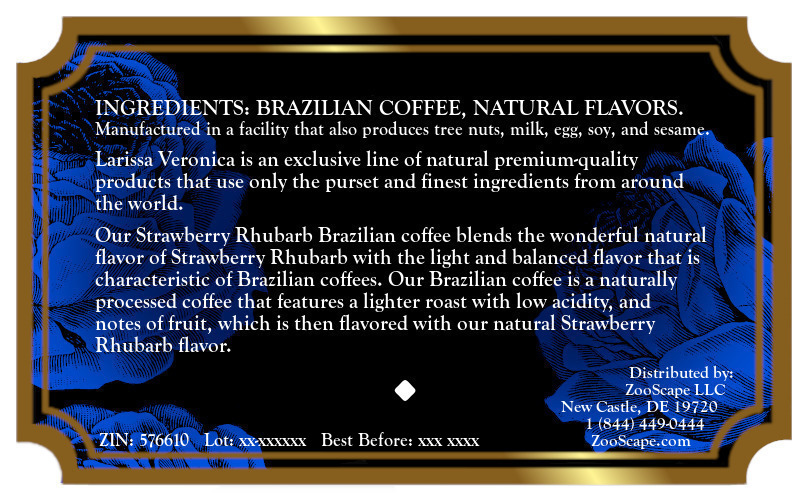 Strawberry Rhubarb Brazilian Coffee <BR>(Single Serve K-Cup Pods)