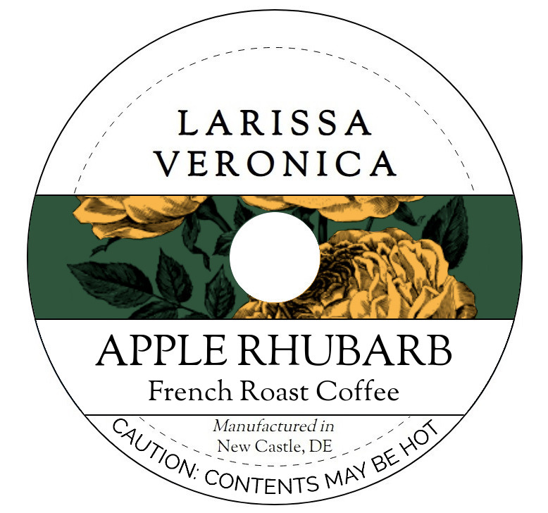 Apple Rhubarb French Roast Coffee <BR>(Single Serve K-Cup Pods)