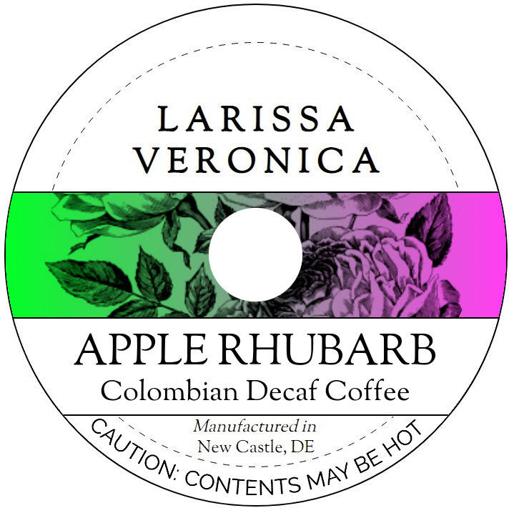 Apple Rhubarb Colombian Decaf Coffee <BR>(Single Serve K-Cup Pods)