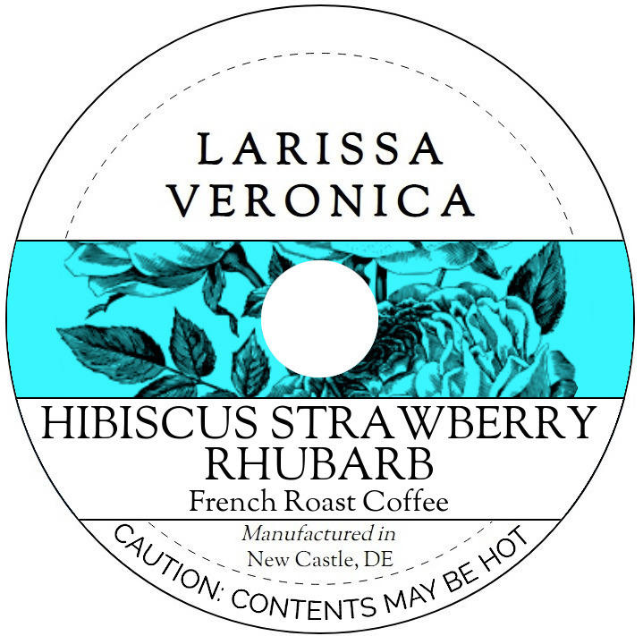 Hibiscus Strawberry Rhubarb French Roast Coffee <BR>(Single Serve K-Cup Pods)