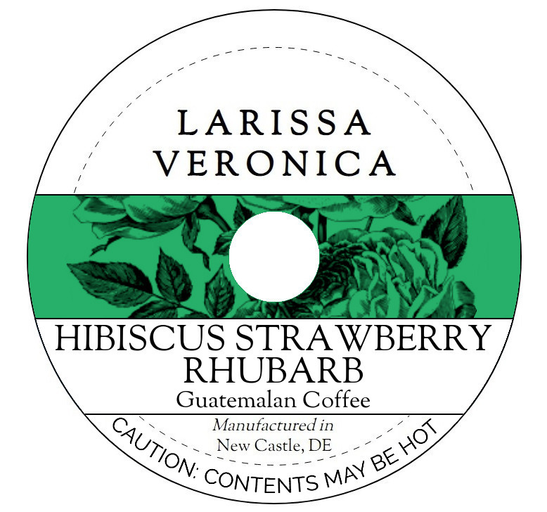 Hibiscus Strawberry Rhubarb Guatemalan Coffee <BR>(Single Serve K-Cup Pods)