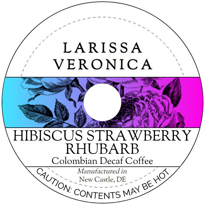 Hibiscus Strawberry Rhubarb Colombian Decaf Coffee <BR>(Single Serve K-Cup Pods)