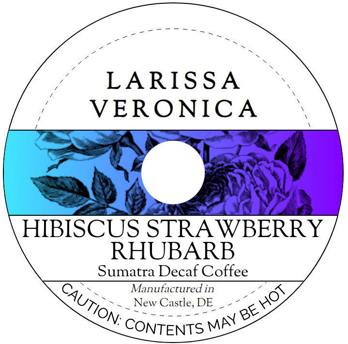 Hibiscus Strawberry Rhubarb Sumatra Decaf Coffee <BR>(Single Serve K-Cup Pods)