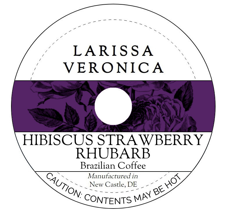 Hibiscus Strawberry Rhubarb Brazilian Coffee <BR>(Single Serve K-Cup Pods)