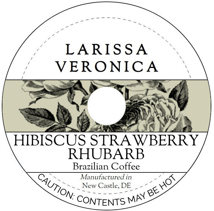 Hibiscus Strawberry Rhubarb Brazilian Coffee <BR>(Single Serve K-Cup Pods)