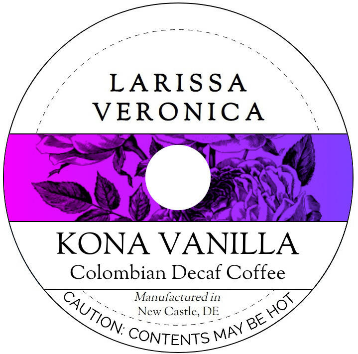 Kona Vanilla Colombian Decaf Coffee <BR>(Single Serve K-Cup Pods)