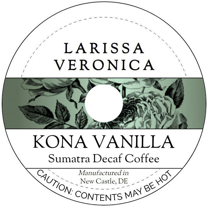 Kona Vanilla Sumatra Decaf Coffee <BR>(Single Serve K-Cup Pods)