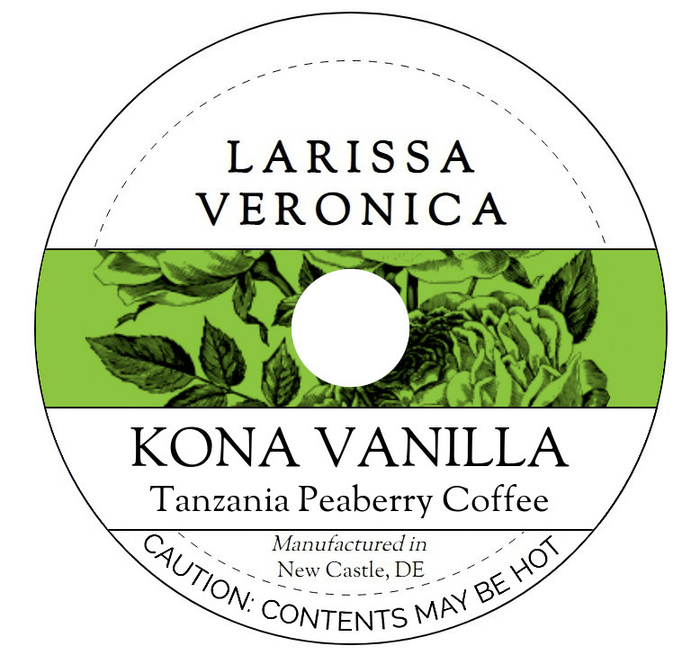 Kona Vanilla Tanzania Peaberry Coffee <BR>(Single Serve K-Cup Pods)