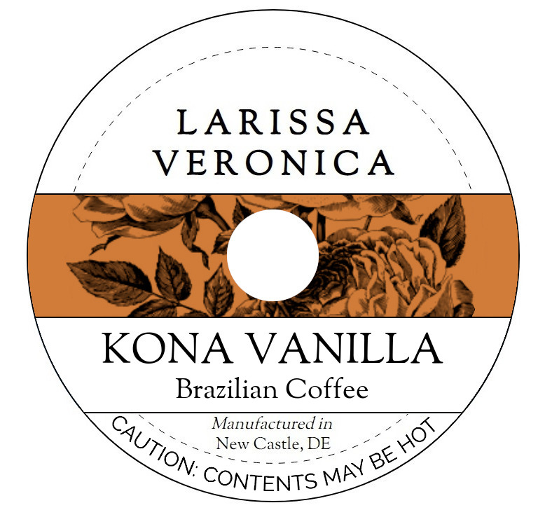Kona Vanilla Brazilian Coffee <BR>(Single Serve K-Cup Pods)