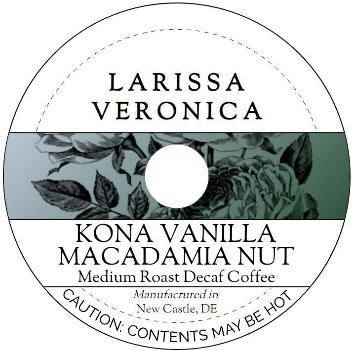 Kona Vanilla Macadamia Nut Medium Roast Decaf Coffee <BR>(Single Serve K-Cup Pods)