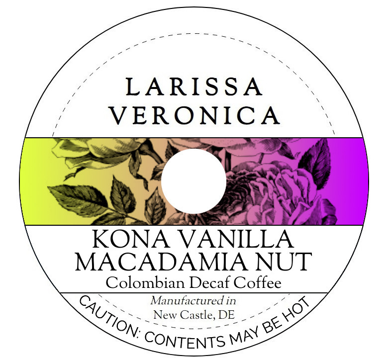 Kona Vanilla Macadamia Nut Colombian Decaf Coffee <BR>(Single Serve K-Cup Pods)