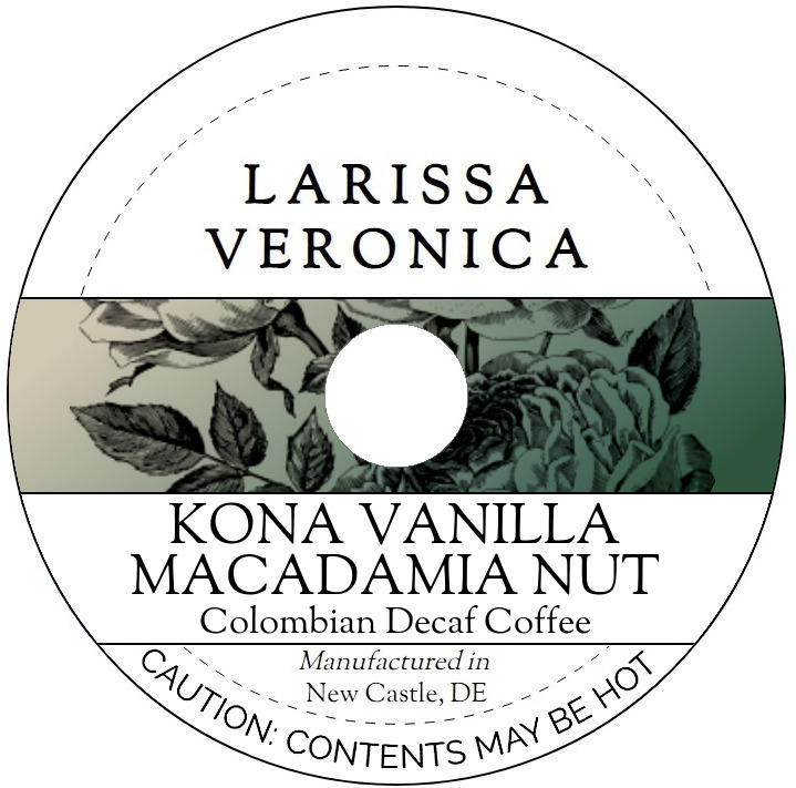 Kona Vanilla Macadamia Nut Colombian Decaf Coffee <BR>(Single Serve K-Cup Pods)