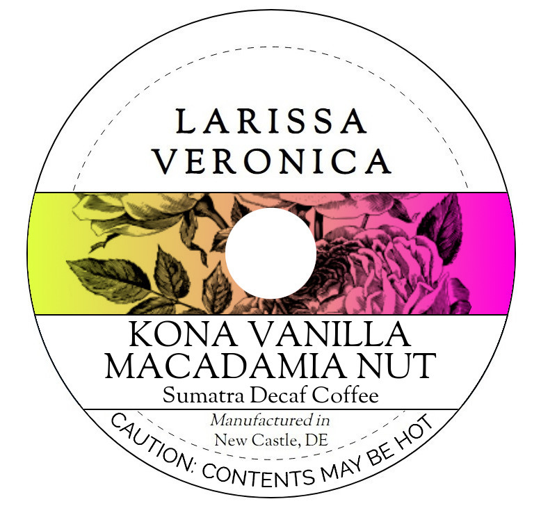 Kona Vanilla Macadamia Nut Sumatra Decaf Coffee <BR>(Single Serve K-Cup Pods)