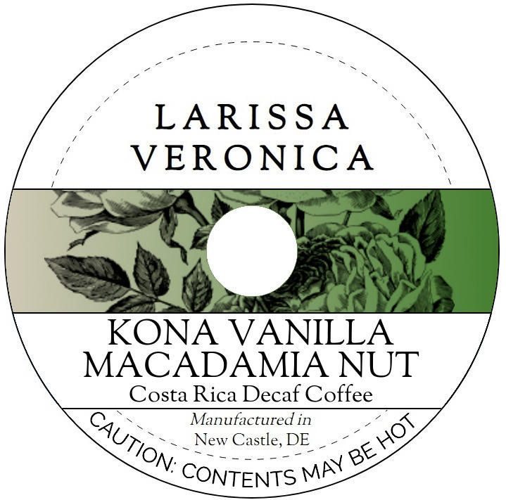 Kona Vanilla Macadamia Nut Costa Rica Decaf Coffee <BR>(Single Serve K-Cup Pods)