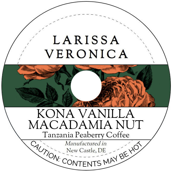 Kona Vanilla Macadamia Nut Tanzania Peaberry Coffee <BR>(Single Serve K-Cup Pods)