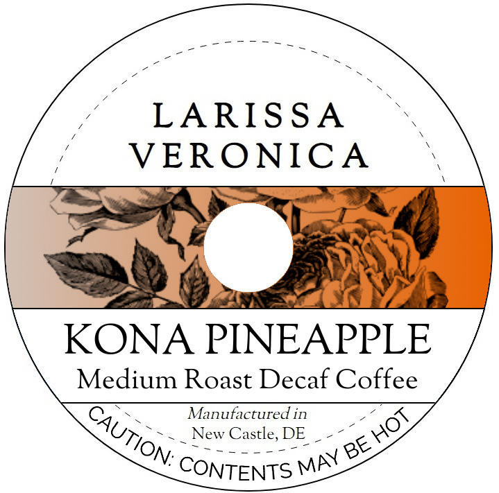 Kona Pineapple Medium Roast Decaf Coffee <BR>(Single Serve K-Cup Pods)