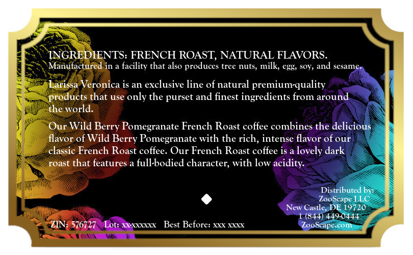 Wild Berry Pomegranate French Roast Coffee <BR>(Single Serve K-Cup Pods)