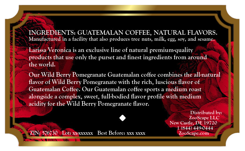Wild Berry Pomegranate Guatemalan Coffee <BR>(Single Serve K-Cup Pods)