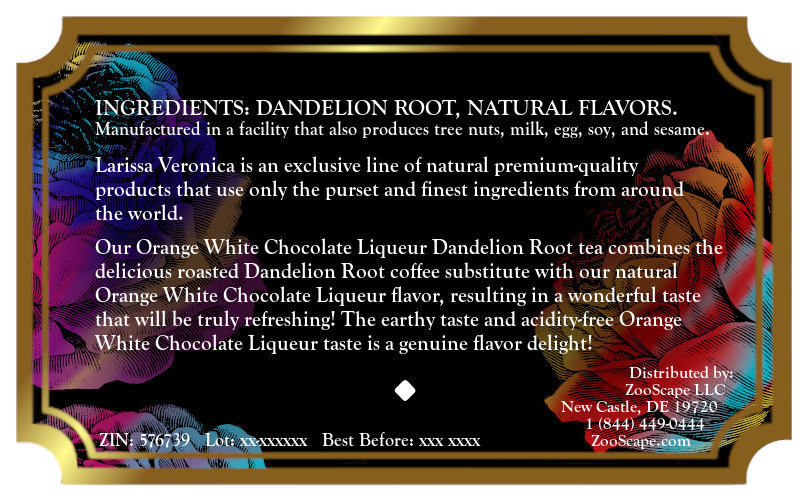 Orange White Chocolate Liqueur Dandelion Root Tea <BR>(Single Serve K-Cup Pods)