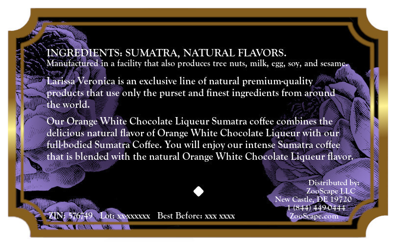 Orange White Chocolate Liqueur Sumatra Coffee <BR>(Single Serve K-Cup Pods)