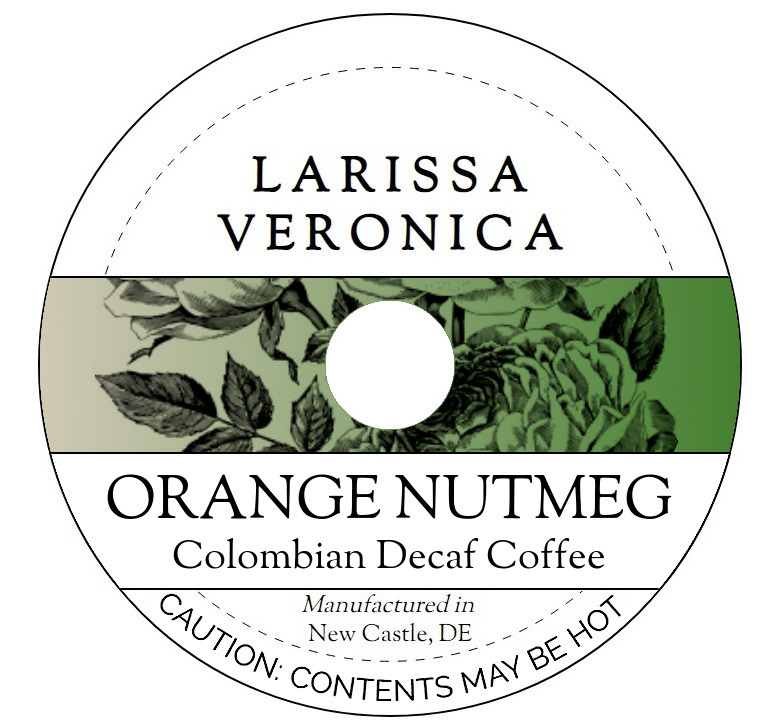 Orange Nutmeg Colombian Decaf Coffee <BR>(Single Serve K-Cup Pods)