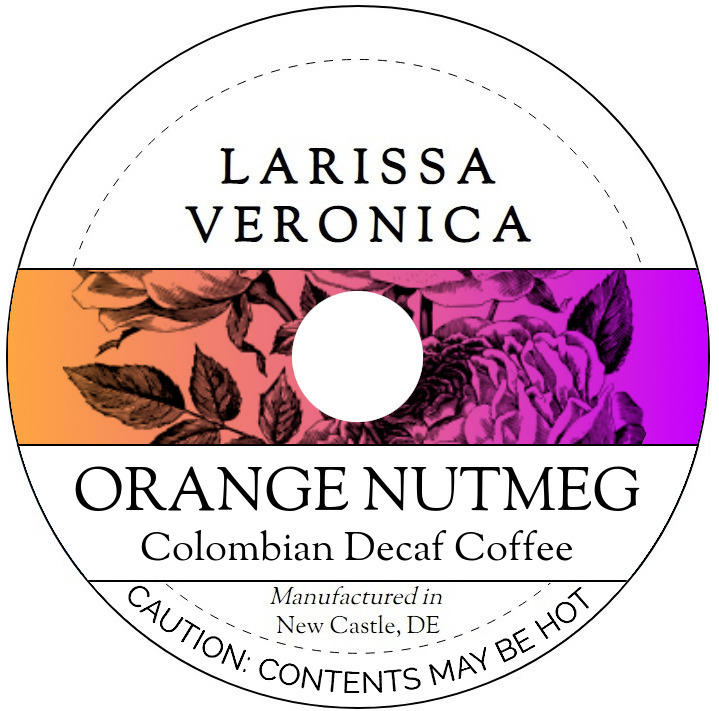 Orange Nutmeg Colombian Decaf Coffee <BR>(Single Serve K-Cup Pods)