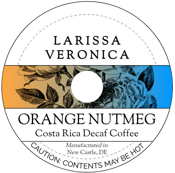 Orange Nutmeg Costa Rica Decaf Coffee <BR>(Single Serve K-Cup Pods)