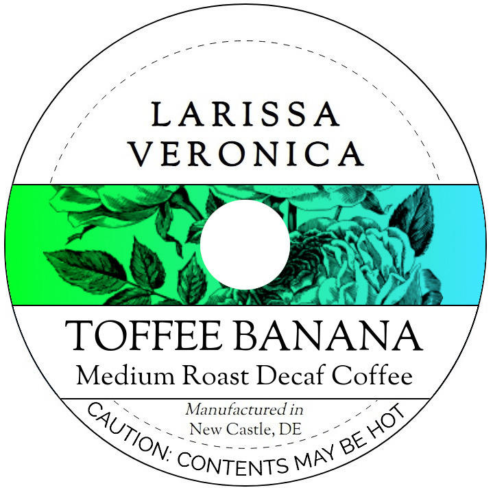 Toffee Banana Medium Roast Decaf Coffee <BR>(Single Serve K-Cup Pods)