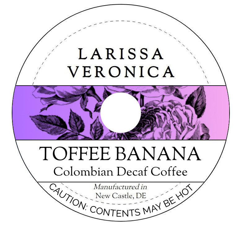 Toffee Banana Colombian Decaf Coffee <BR>(Single Serve K-Cup Pods)