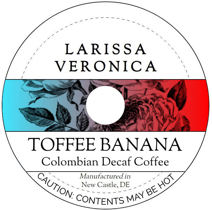 Toffee Banana Colombian Decaf Coffee <BR>(Single Serve K-Cup Pods)