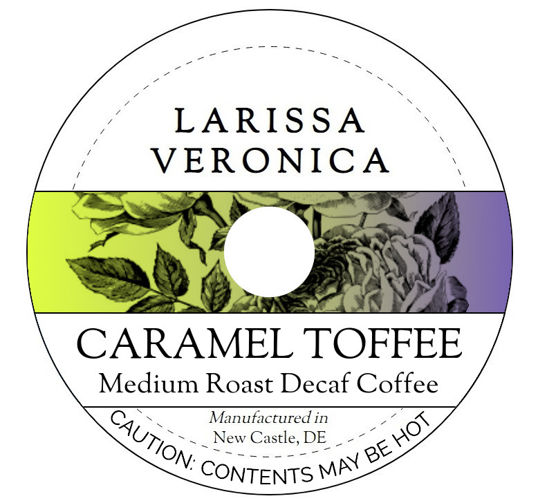 Caramel Toffee Medium Roast Decaf Coffee <BR>(Single Serve K-Cup Pods)
