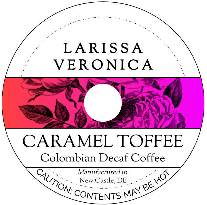 Caramel Toffee Colombian Decaf Coffee <BR>(Single Serve K-Cup Pods)
