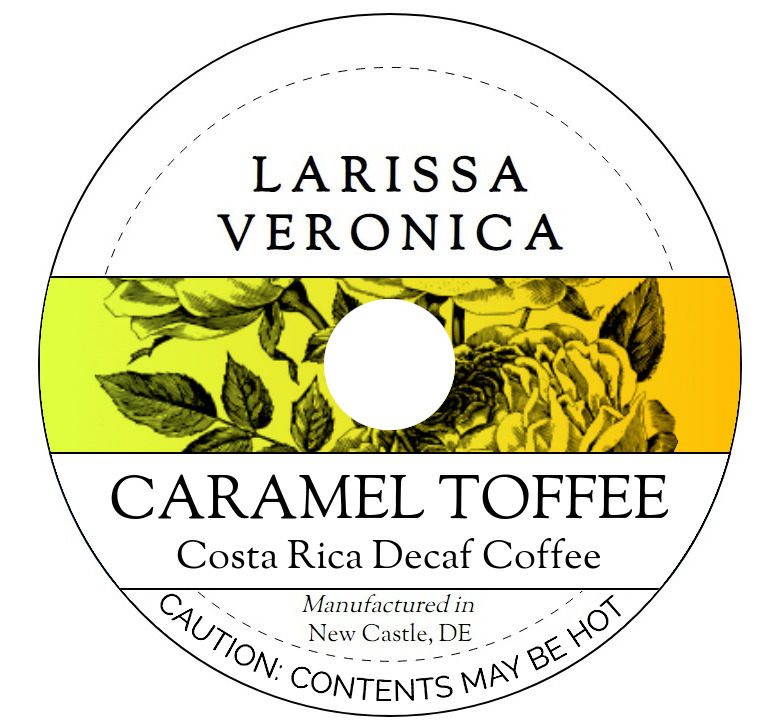 Caramel Toffee Costa Rica Decaf Coffee <BR>(Single Serve K-Cup Pods)