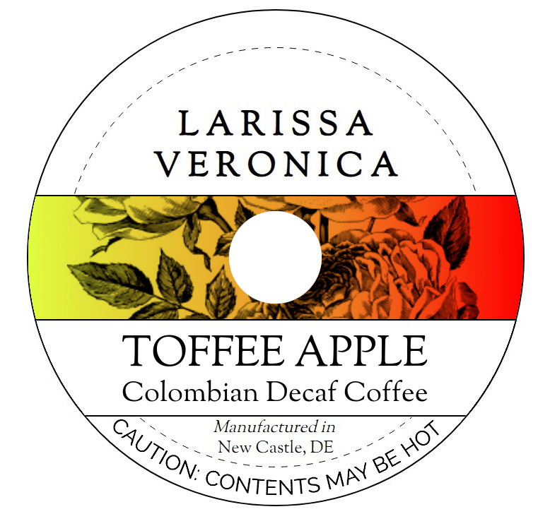 Toffee Apple Colombian Decaf Coffee <BR>(Single Serve K-Cup Pods)