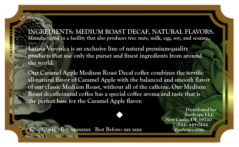 Caramel Apple Medium Roast Decaf Coffee <BR>(Single Serve K-Cup Pods)