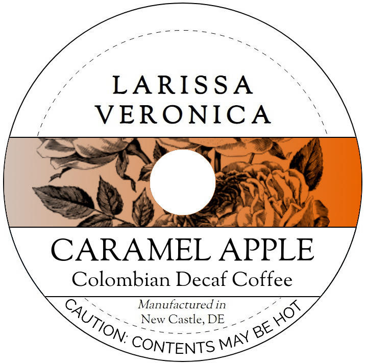 Caramel Apple Colombian Decaf Coffee <BR>(Single Serve K-Cup Pods)