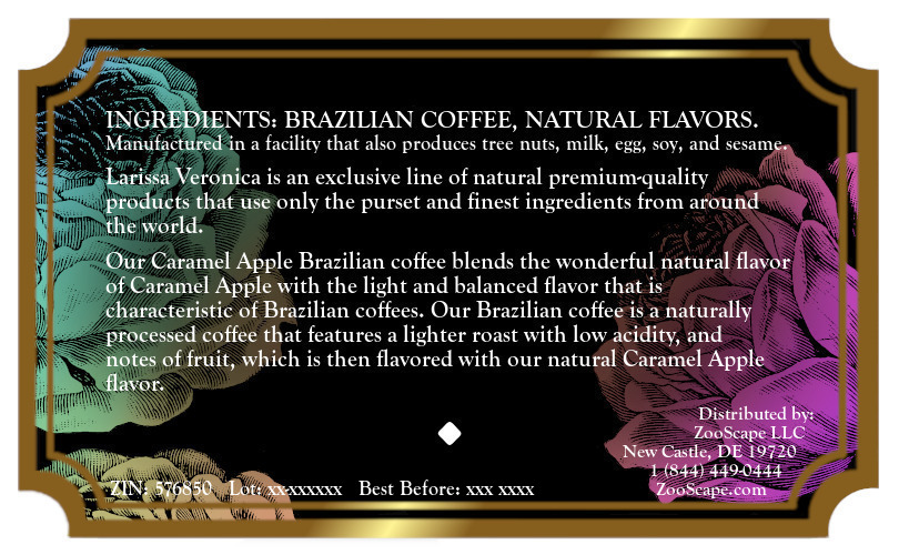 Caramel Apple Brazilian Coffee <BR>(Single Serve K-Cup Pods)