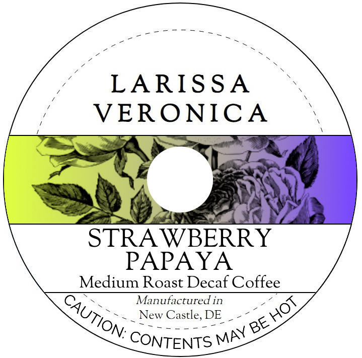 Strawberry Papaya Medium Roast Decaf Coffee <BR>(Single Serve K-Cup Pods)