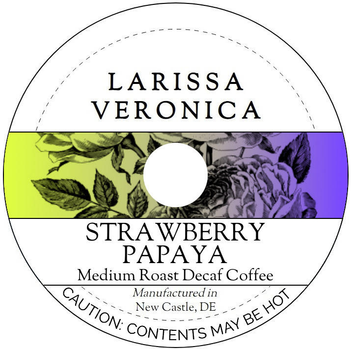 Strawberry Papaya Medium Roast Decaf Coffee <BR>(Single Serve K-Cup Pods)