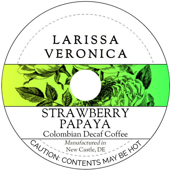 Strawberry Papaya Colombian Decaf Coffee <BR>(Single Serve K-Cup Pods)