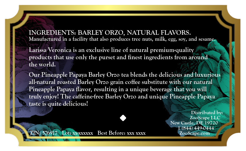 Pineapple Papaya Barley Orzo Tea <BR>(Single Serve K-Cup Pods)