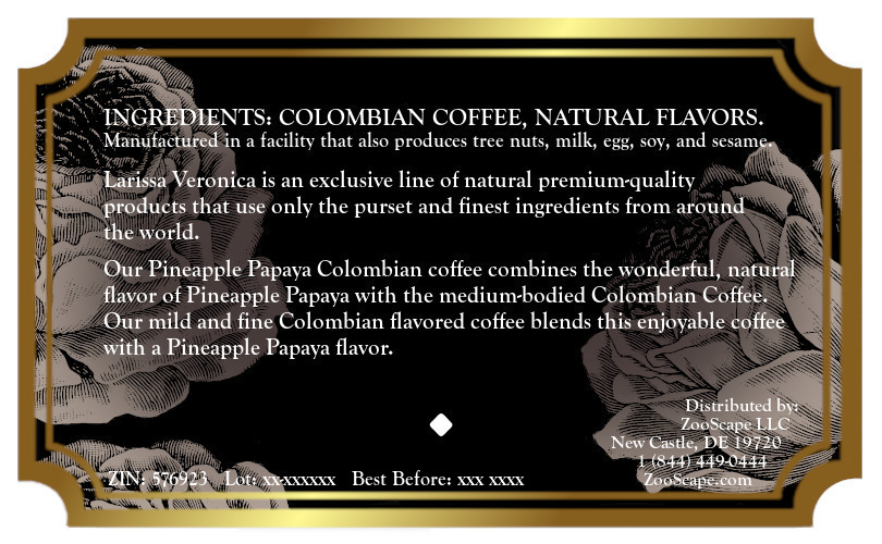 Pineapple Papaya Colombian Coffee <BR>(Single Serve K-Cup Pods)