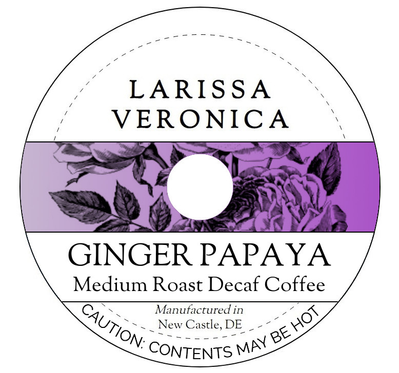 Ginger Papaya Medium Roast Decaf Coffee <BR>(Single Serve K-Cup Pods)