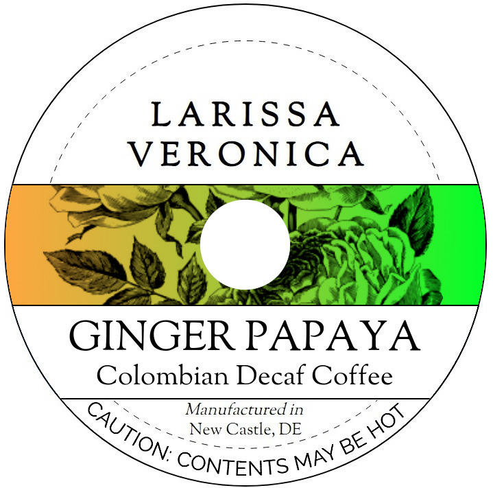 Ginger Papaya Colombian Decaf Coffee <BR>(Single Serve K-Cup Pods)