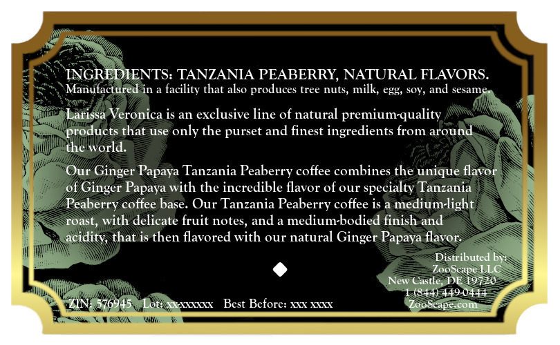 Ginger Papaya Tanzania Peaberry Coffee <BR>(Single Serve K-Cup Pods)