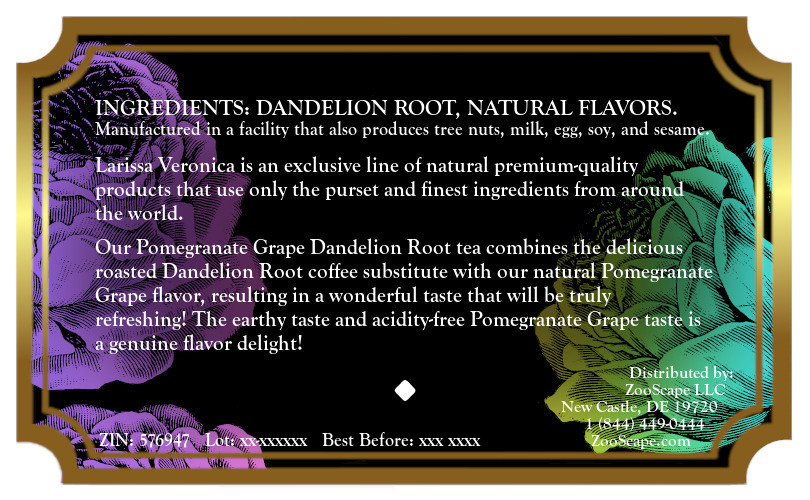 Pomegranate Grape Dandelion Root Tea <BR>(Single Serve K-Cup Pods)