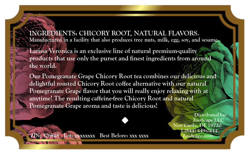 Pomegranate Grape Chicory Root Tea <BR>(Single Serve K-Cup Pods)