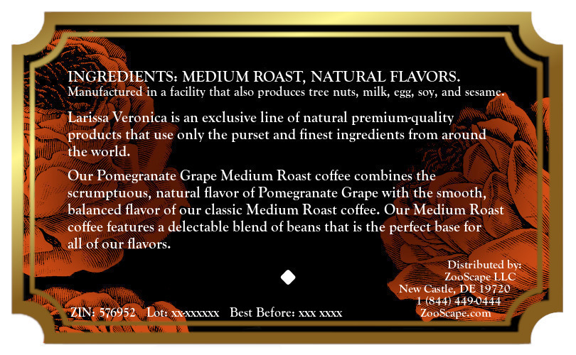 Pomegranate Grape Medium Roast Coffee <BR>(Single Serve K-Cup Pods)